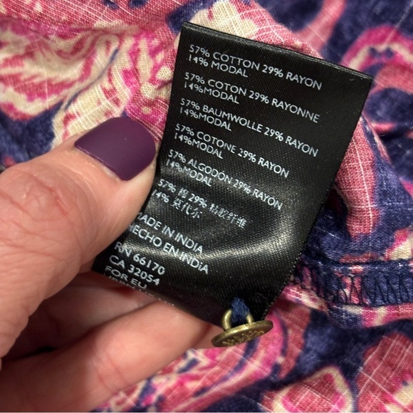 ANTHROPOLOGIE Pilcro Lucille Peasant paisley boho Blouse woman’s size small - Picture 8 of 13